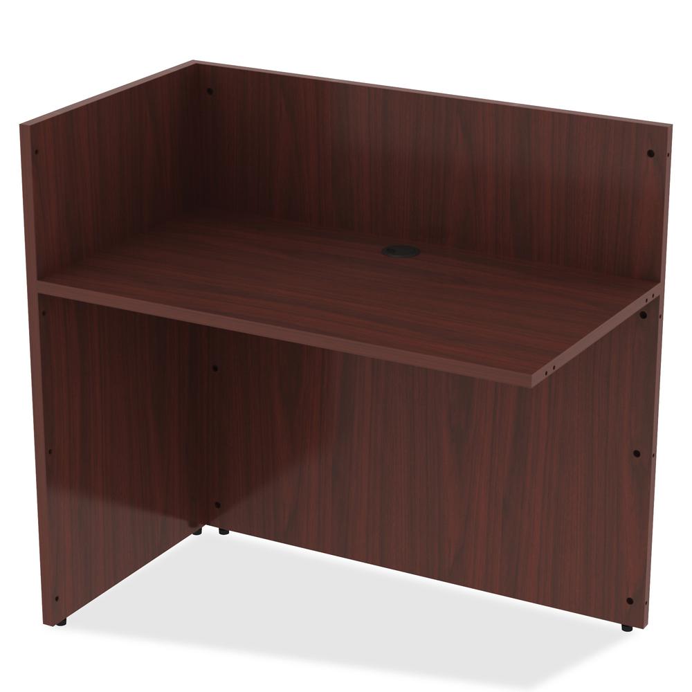 Lorell Essentials Series Reception Return - 0.1'' Edge, 42'' x 24''41.5'' - Finish: Mahogany Laminate