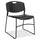 Lorell Heavy-duty Standard-height Stack Chairs - Plastic Seat - Plastic Back - Steel Frame - Black - 4 / Carton