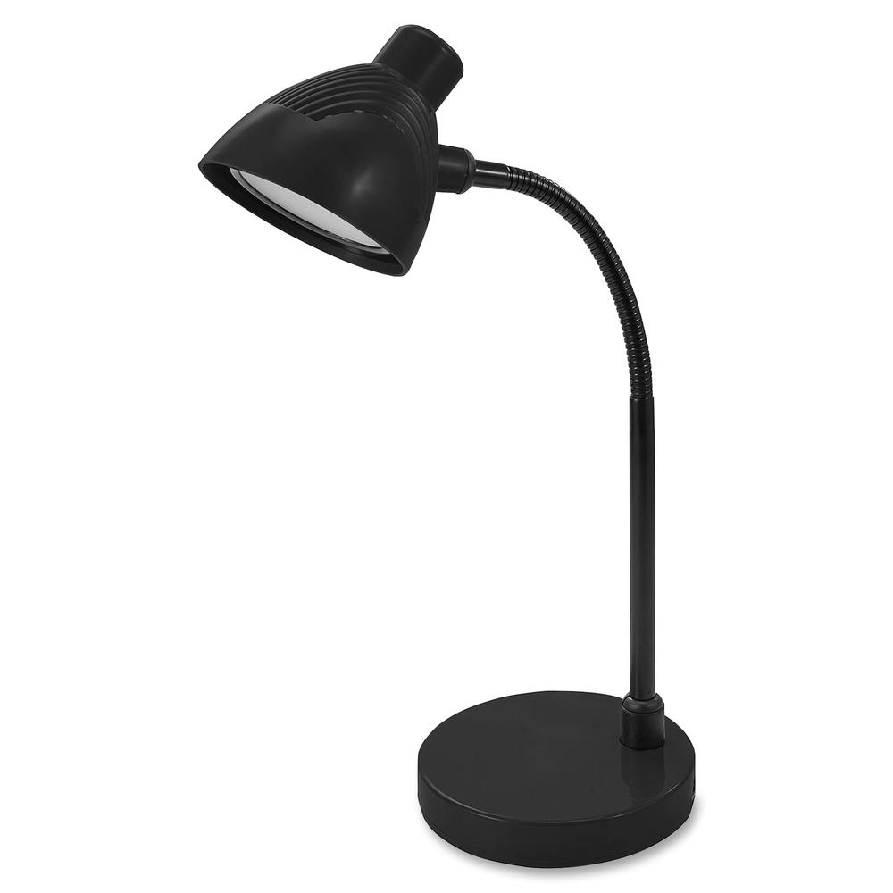 Lorell LED Desk Lamp - LED - 220 lm Lumens - Black - Desk Mountable - for Desk, Table