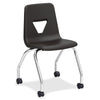 Lorell Classroom Mobile Chairs - Four-legged Base - Black - Polypropylene - 2 / Carton
