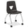 Lorell Classroom Mobile Chairs - Four-legged Base - Black - Polypropylene - 2 / Carton