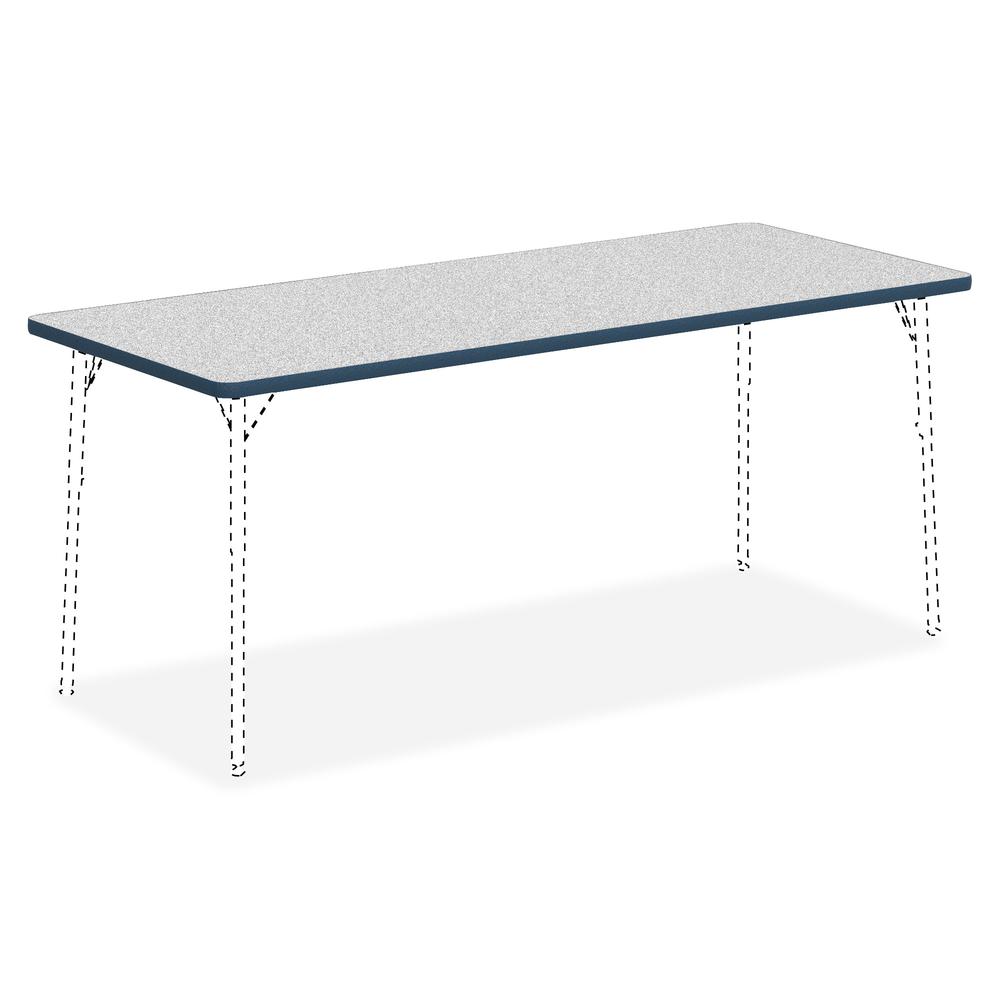 Lorell Classroom Activity Tabletop - Gray Nebula Rectangle, High Pressure Laminate (HPL) Top - 72'' Table Top Width x 30'' Table Top Depth x 1.13'' Table Top Thickness - Assembly Required - 1 Each