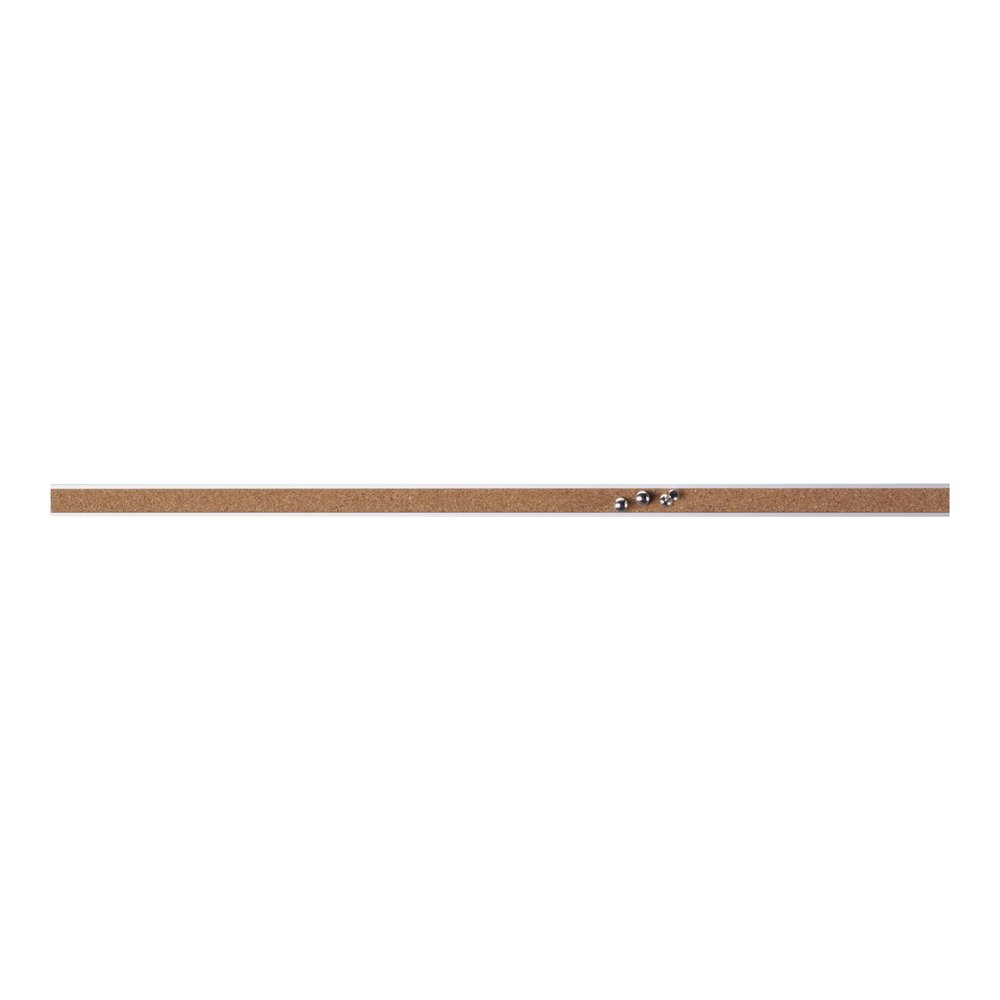 Lorell Cork Strip Bulletin Bars - 48'' Board Width - Cork Surface - Self-healing, Fade Resistant, Self-sealing - Anodized Aluminum Frame - 3 / Bundle