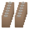 Business Source Mini Clipboard with Standard Metal Clip - Standard - 6'' x 9'' Sheet Size - Hardboard - Brown - 12 / Box