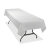 Tablemate Heavy-duty Plastic Table Covers - 108'' Length x 54'' Width - Plastic - White - 6/Pack - 4 / Carton