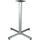 Lorell Hospitality 42'' Bistro-Height Tabletop X-leg Base - Metallic Silver X-shaped Base - 40.75'' Height x 36'' Width - Assembly Required - 1 Each