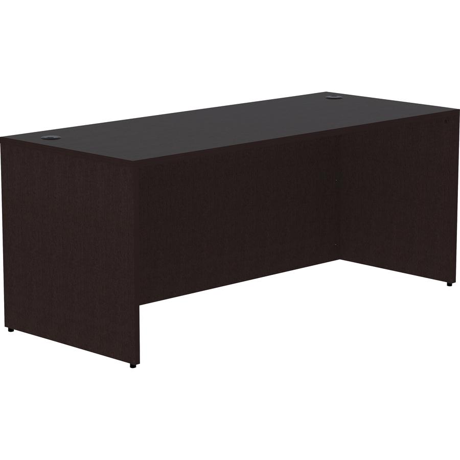 Lorell Essentials Series Rectangular Desk Shell - 72'' x 30''29.5'' Desk Shell, 1'' - Finish: Espresso