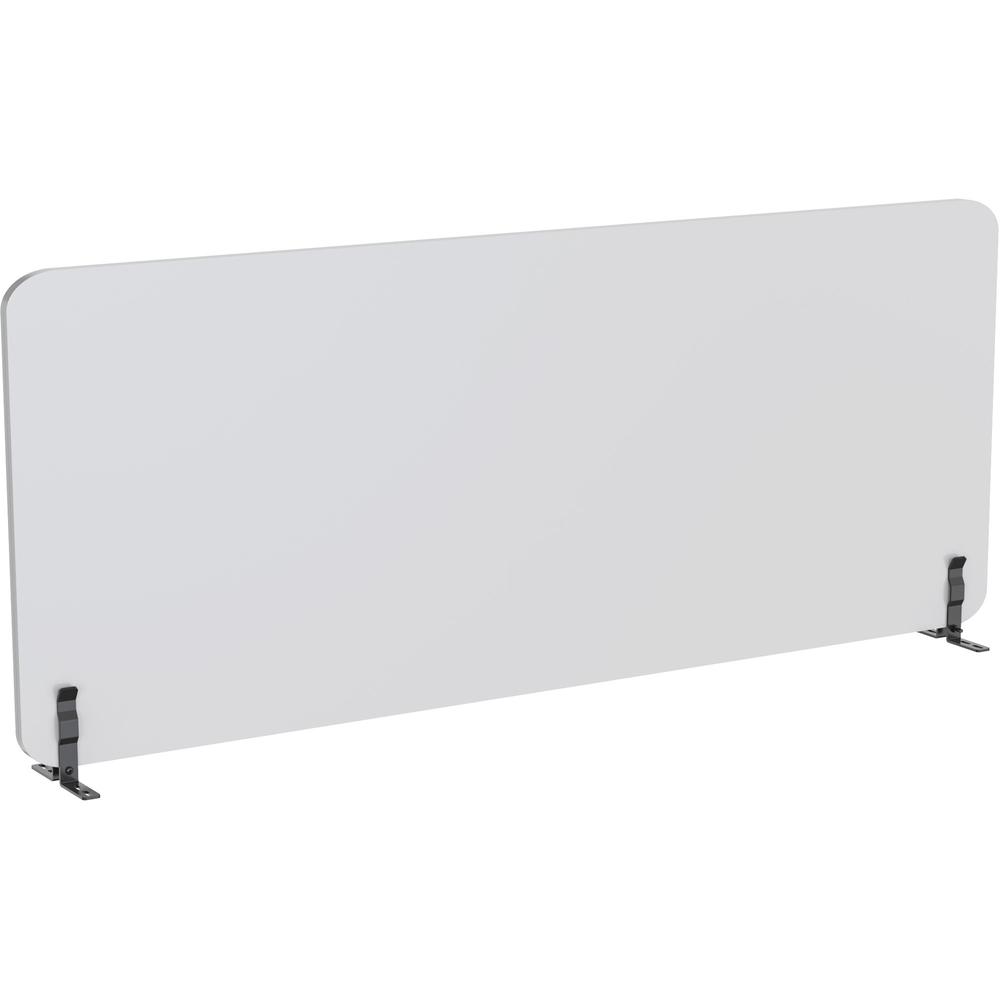 Lorell Acoustic Desktop Privacy Panel - 70.9'' Width x 23.6'' Height - Polyester Fiber - Light Gray - 1 Each