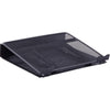 Lorell Mesh Laptop Stand - 3.50'' Height x 13'' Width x 11.50'' Depth - Desktop - Steel, Metal - Black