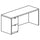 Lorell Prominence 2.0 Left-Pedestal Credenza - 72'' x 24''29'' , 1'' Top, 0.1'' Edge - 2 x File Drawer(s) - Single Pedestal on Left Side - Band Edge - Material: Particleboard - Finish: Thermofused Melamine