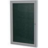 Ghent 36''x24'' 1-Door Satin Aluminum Frame Enclosed Vinyl Bulletin Board - Ebony