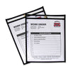 C-Line Stitched Vinyl Shop Ticket Holders - Support 8.50'' x 11'' Media - Vinyl - Black, Clear - Sturdy - 25 / Box