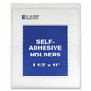 C-Line Self-Adhesive Poly Shop Ticket Holders, Welded - 8-1/2 x 11, Peel & Stick, 50/BX, 70911