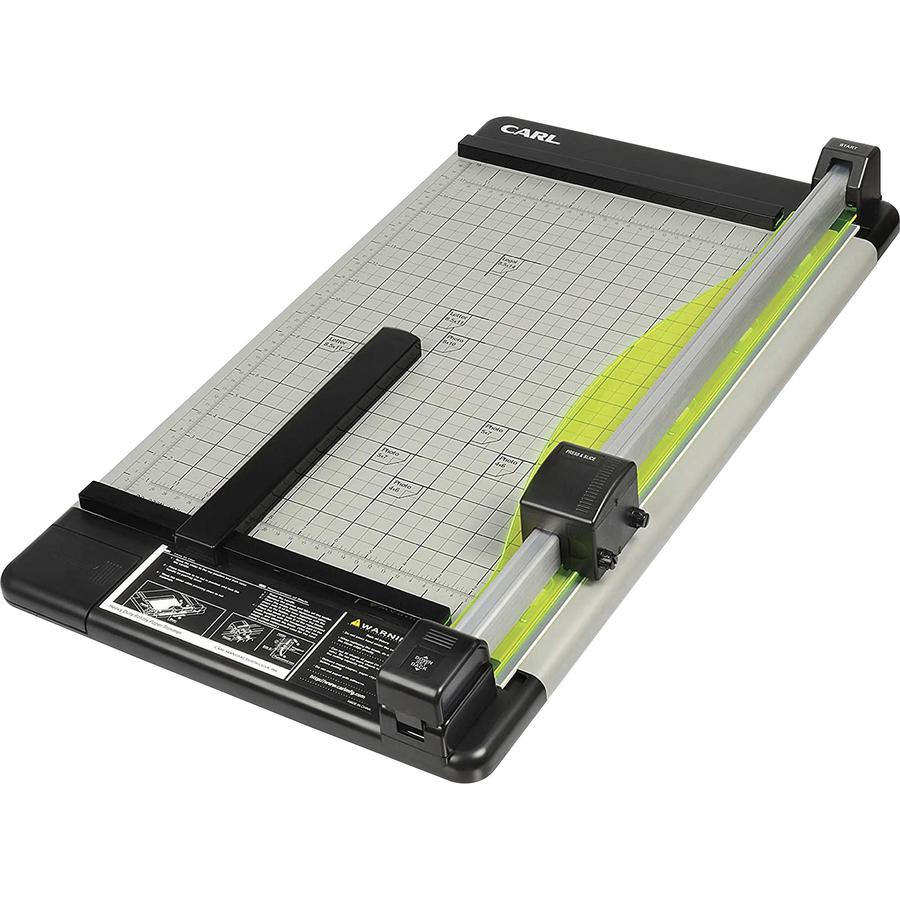 CARL Heavy-Duty Metal Base 18'' Paper Trimmer - 1 x Blade(s)Cuts 36Sheet - 18'' Cutting Length - Straight, Perforated Cutting - 0.8'' Height x 14'' Width - Metal Base, Acrylonitrile Butadiene Styrene (ABS