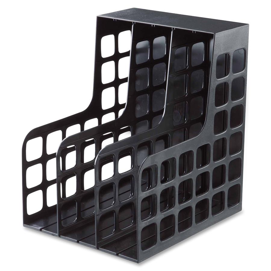Oxford Decorack Shelf File - 2 Divider(s) - Black - Plastic - 1 Each - Pendaflex