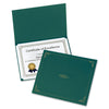Oxford Letter Certificate Holder - 8 1/2'' x 11'' - Linen - Hunter Green - 5 / Pack