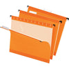 Pendaflex 1/5 Tab Cut Letter Recycled Hanging Folder - 8 1/2'' x 11'' - Orange - 10% Recycled - 25 / Box