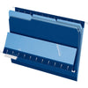 Pendaflex 1/3 Tab Cut Letter Recycled Top Tab File Folder - 8 1/2'' x 11'' - Navy Blue - 10% Recycled - 100 / Box