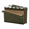 Pendaflex Ready-Tab 1/5 Tab Cut Letter Recycled Hanging Folder - 8 1/2'' x 11'' - Green - 10% Recycled - 25 / Box