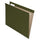 Pendaflex 1/5 Tab Cut Letter Recycled Hanging Folder - 8 1/2'' x 11'' - Green - 100% Recycled - 25 / Box