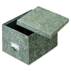 Globe-Weis Agate Heavy-duty Card File Lid Box - Internal Dimensions: 9'' Width x 6'' HeightExternal Dimensions: 11.6'' Depth - 1000 x Card - Heavy Duty - Fiberboard - Green - For Card, Check - Recycled -