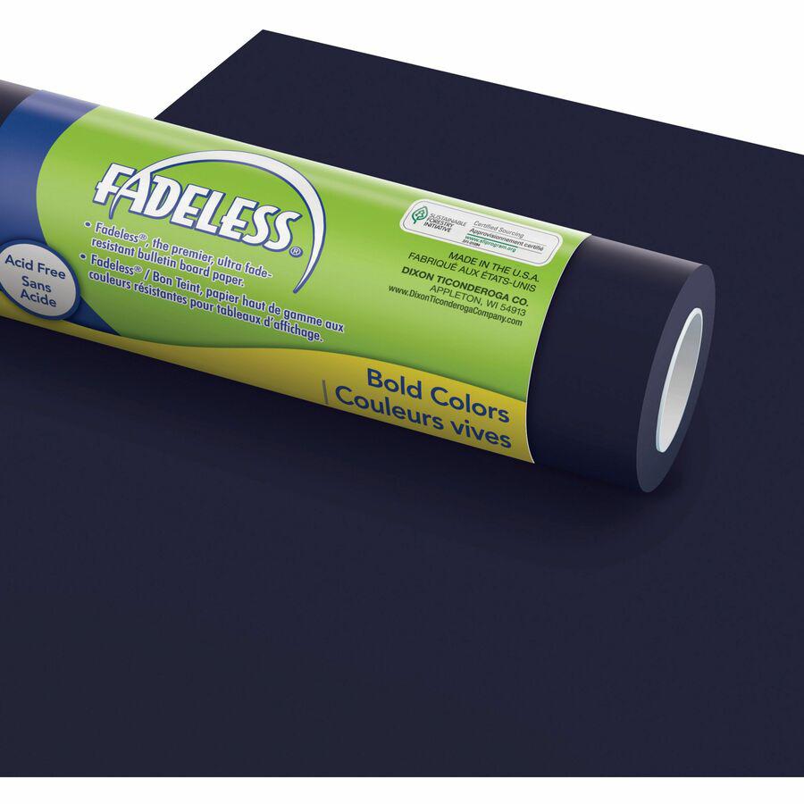 Fadeless Bulletin Board Art Paper - ClassRoom Project, Home Project, Office Project - 3''Height x 48''Width x 50 ftLength - 1 / Roll - Rich Blue - Pacon