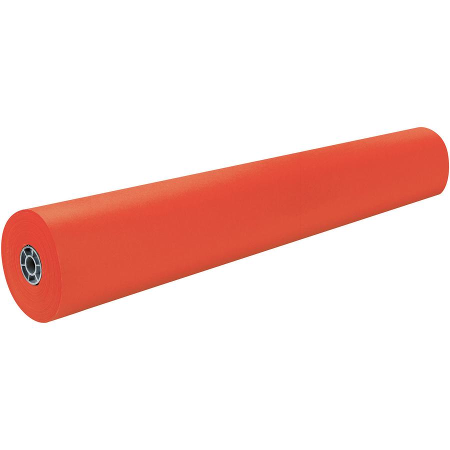 Rainbow Kraft Colored Kraft Duo-Finish Kraft Paper - ClassRoom Project - 36''Width x 1000 ftLength - 1 / Roll - Orange - Kraft - Pacon