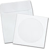 Quality Park Paper CD/DVD Sleeves - CD/DVD - 5'' Width x 4 7/8'' Length - 24 lb - White - Wove - 100 / Box