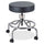 Safco Low Base Screw Lift Lab Stool - Black Vinyl Seat - Black - 1 Each