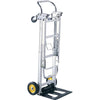 Safco HideAway Convertible Hand Truck - 400 lb Capacity - 4 Casters - 6'' , 3'' Caster Size - Aluminum - x 15.5'' Width x 43'' Depth x 36'' Height - Silver - 1 Each