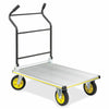Safco Stow-Away Platform Hand Truck - Tubular Handle - 1000 lb Load Capacity - 4 Casters - 7'' Caster Size - Aluminum - 24'' Width x 39'' Depth x 40'' Height - Aluminum Frame - Silver - 1 Each