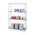 Industrial Wire Shelving - 48'' x 18'' x 72'' - 4 x Shelf(ves) - Gray - Safco