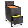 Safco Rollaway Mobile File Cart - 300 lb Capacity - 4 Casters - 2'' Caster Size - Steel - x 17'' Width x 26'' Depth x 28'' Height - Black - 1 Each
