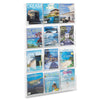 Safco 12 Pocket Magazine Display - 12 Pocket(s) - 49'' Height x 30'' Width x 2'' Depth - Break Resistant - Clear - Plastic - 1 Each