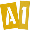 Chartpak Painting Letters/Numbers Stencils - 4'' - Gothic - Yellow