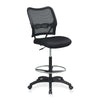 Office Star Air Grid Mesh Back Drafting Chair - Mesh Seat - Mesh Back - 5-star Base - Black - 20'' Seat Width x 19.75'' Seat Depth - 21.3'' Width x 25.5'' Depth x 51'' Height - Office Star Products