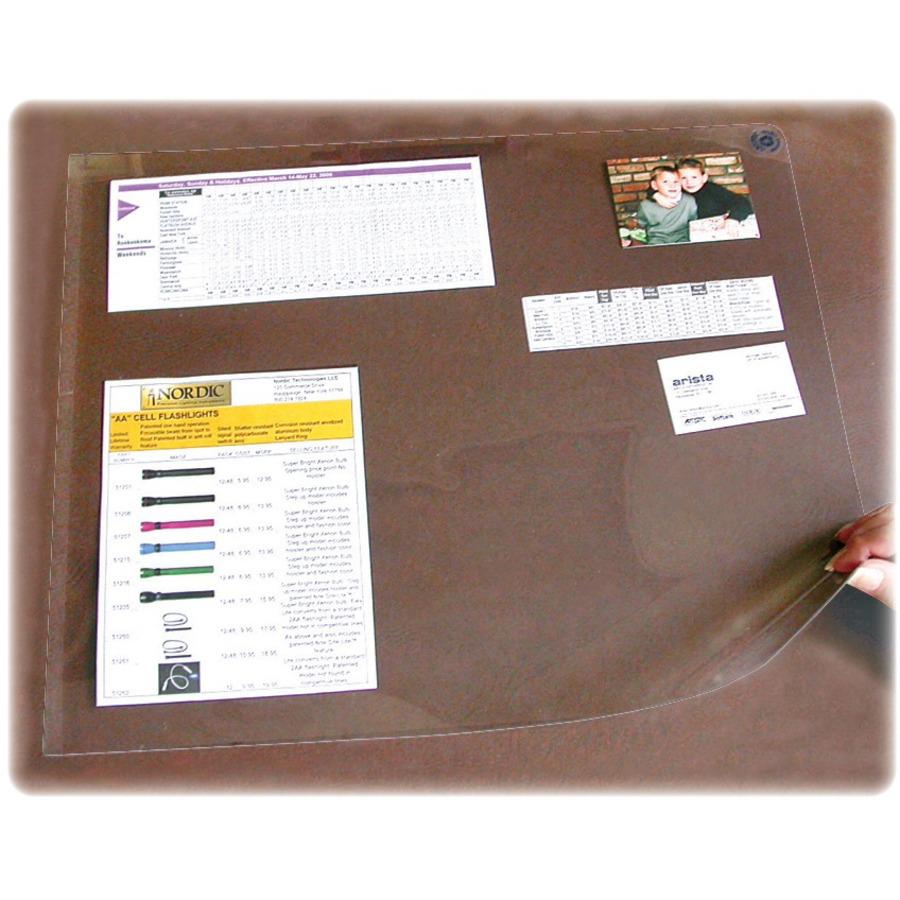 Artistic Clear Desk Protector - Rectangular - 17'' Width x 21'' Depth - Plastic - Clear