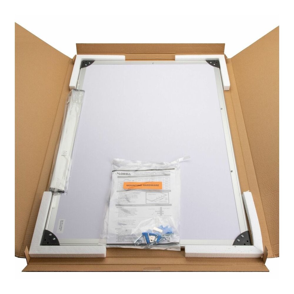 Lorell Dry-erase Board - 36'' (3 ft) Width x 24'' (2 ft) Height - White Styrene Surface - Aluminum Frame - Ghost Resistant, Scratch Resistant - 1 Each
