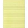 Business Source Glued Top Ruled Memo Pads - Letter - 50 Sheets - Glue - 16 lb Basis Weight - Letter - 8 1/2'' x 11'' - Canary Paper - 1 Dozen