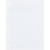 Sparco 3HP Filler Paper - 1800 Sheets - College Ruled Front Ruling - Ruled Red Margin - 16 lb Basis Weight - 8'' x 10 1/2'' Sheet Size - White Paper - Bleed-free - 150/Pack - 12 / Bundle