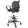 Safco Vue Extended Height Mesh Chair - Black Polyester Seat - Nylon Back - 5-star Base - Black - 1 Each