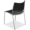 Mayline Escalate Stackable Chair - Black Seat - Four-legged Base - 4 / Carton