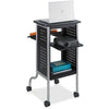 Scoot Presentation Cart - 4 Casters - Steel Frame - Black - Safco