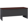 Lorell Fortress Modular Series Double-pedestal Credenza - 72'' x 24'' , 1.1'' Top - 2 x Box, File Drawer(s) - Double Pedestal - Material: Steel - Finish: Mahogany Laminate, Charcoal - Scratch Resistant,