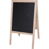 Flipside Dry-erase Board/Chalkboard Easel - Natural White/Black Surface - Hardwood Frame - Rectangle - 1 Each - Crestline Products