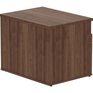 Lorell Relevance Series 2-Drawer File Cabinet Credenza w/Open Shelf - 29.5'' x 22''23.1'' - 2 x File, Storage Drawer(s) - Finish: Walnut Laminate