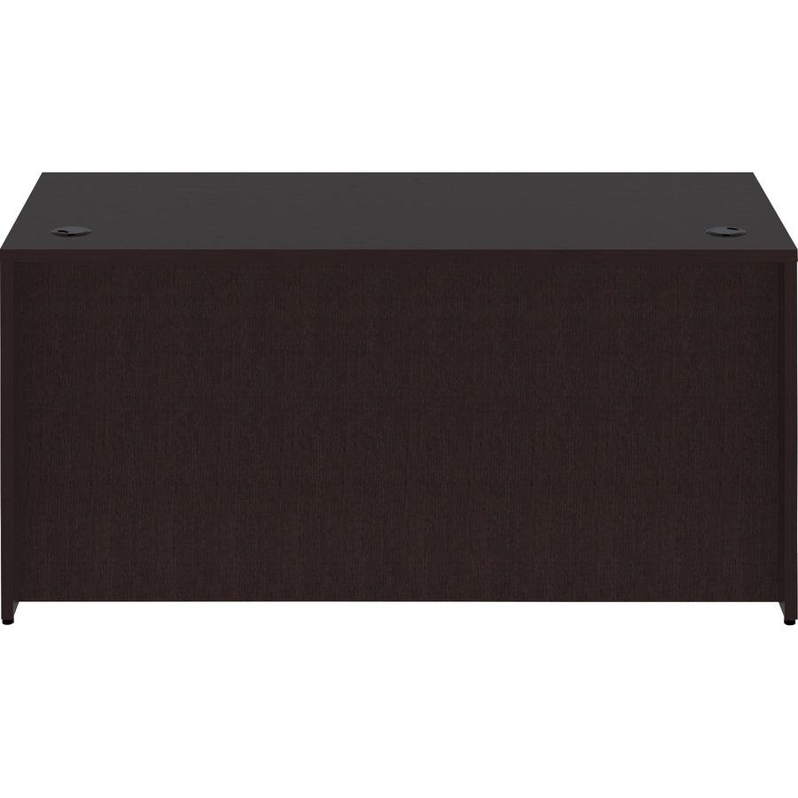 Lorell Essentials Series Rectangular Desk Shell - 60'' x 30''29.5'' Desk Shell, 1'' Top - Finish: Espresso