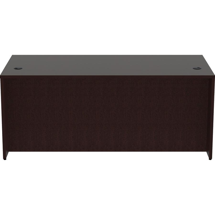 Lorell Essentials Series Rectangular Desk Shell - 72'' x 36''29.5'' Desk Shell, 1'' Top - Finish: Espresso