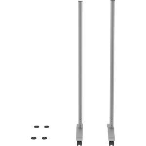Lorell Adaptable Panel Legs for 71''H Configuration - 18.8'' Width x 2'' Depth x 48.8'' Height - Aluminum - Silver
