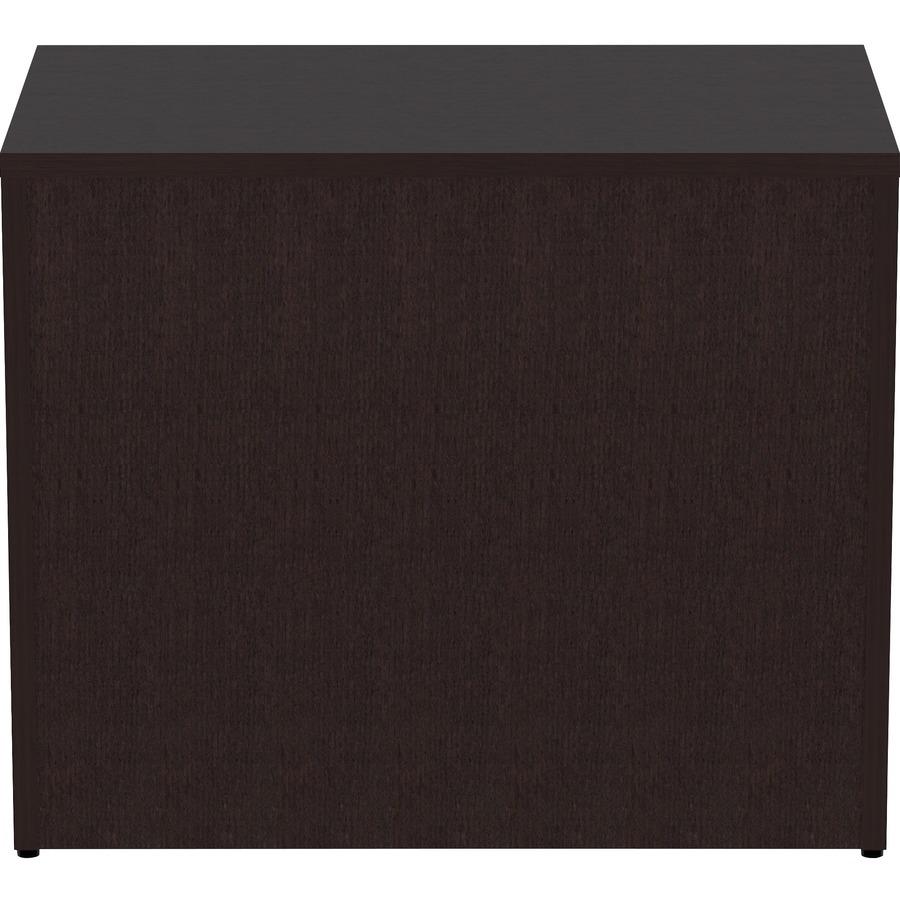 Lorell Essentials Series 2-Door Storage Cabinet - 36'' x 22.5''29.5'' Cabinet, 0.7'' Panel - 2 Door(s) - Material: Laminate - Finish: Espresso